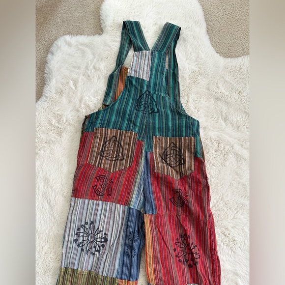 Patchwork hippie made in Nepal overalls - Picture 11 of 14